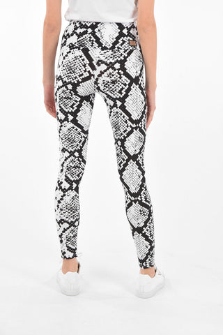 COUTURE Printed Leggings PYTHON with Rhinestoned Logo