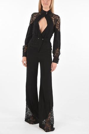 COUTURE EST.1978 jumpsuit con dettagli in pizzo e scollatura profonda