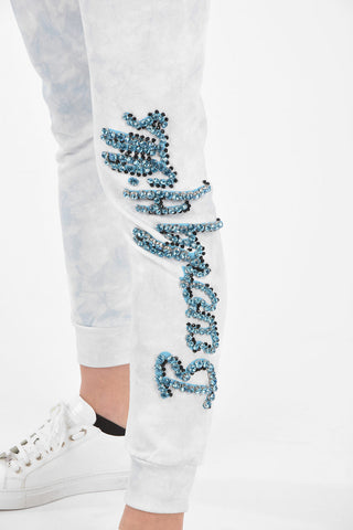 COUTURE Tye-dye Joggers PP1978 with Rhinestoned Logo