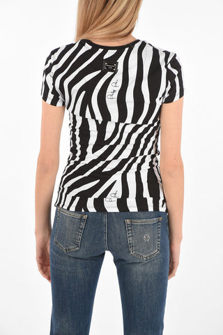 COUTURE EST.1978 Zebra Patterned PLEIN GIRLS T-Shirt