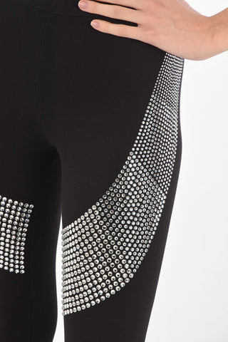 COUTURE Rhinestone Embellished Leggings CRYSTAL ME