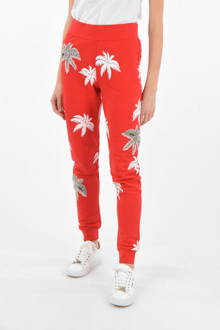 COUTURE Printed Joggers ALOHA with Rhinestoned embellishments
