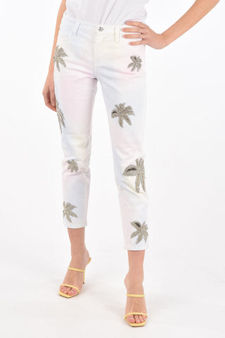 COUTURE Boyfriend Jeans ALOHA with Rhinestoned Embellishments