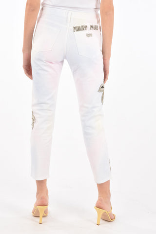 COUTURE Boyfriend Jeans ALOHA with Rhinestoned Embellishments
