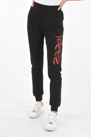 COUTURE Embroidered Logo DESTROYED Joggers