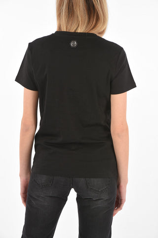 COUTURE EST.1978 Crew Neck Printed T-Shirt with Crystals