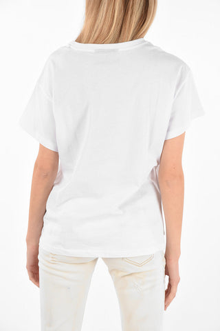 COUTURE Crewneck T-shirt SS SKULL with Rhinestoned Logo
