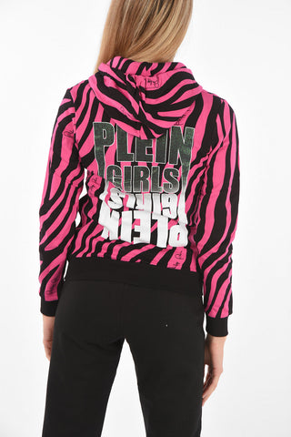 COUTURE Printed Hooded Sweatshirt ZEBRA