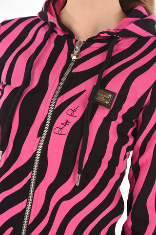COUTURE Printed Hooded Sweatshirt ZEBRA