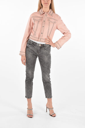 COUTURE Leder-Bomber CRYSTAL verziert mit Kristallen und Nieten