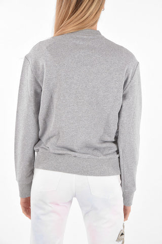 COUTURE Crewneck Sweatshirt LS PP1978 with Patched Rhinestoned Lettering