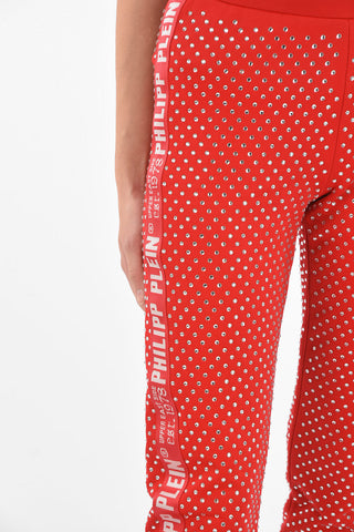 COUTURE All-over Rhinestoned CRYSTAL Joggers