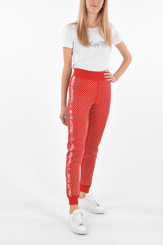 COUTURE All-over Rhinestoned CRYSTAL Joggers