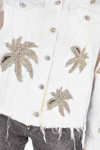 COUTURE Denim Jacket ALOHA with Rhinestoned Details