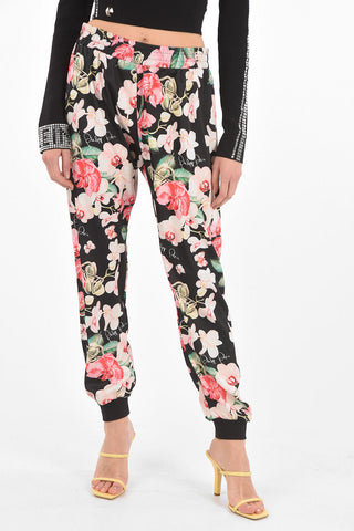 COUTURE EST.1978 floral patterned pants with drawstring waist