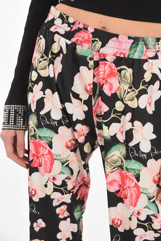 COUTURE EST.1978 floral patterned pants with drawstring waist
