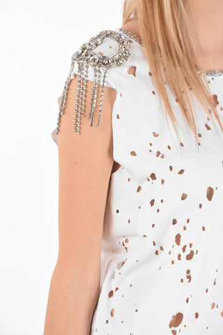 COUTURE EST.1978 top effetto vintage con strass