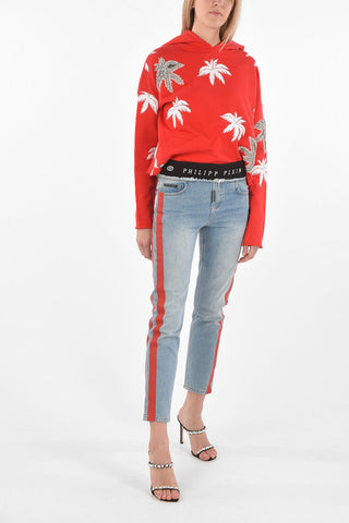 boyfriend fit jeans with contrasting side bands