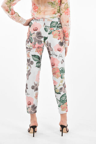 COUTURE EST.1978 floral patterned cropped pants