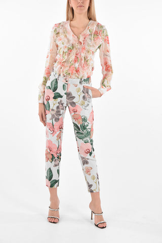 COUTURE EST.1978 floral patterned cropped pants
