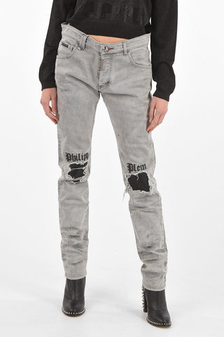 Biker Patch ROCK PP Super Straight Cut Denims