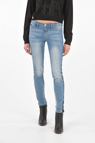 slim fit MENTE APERTA jeans with studs profile