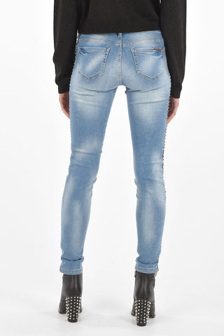 slim fit MENTE APERTA jeans with studs profile