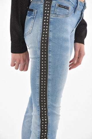 slim fit MENTE APERTA jeans with studs profile