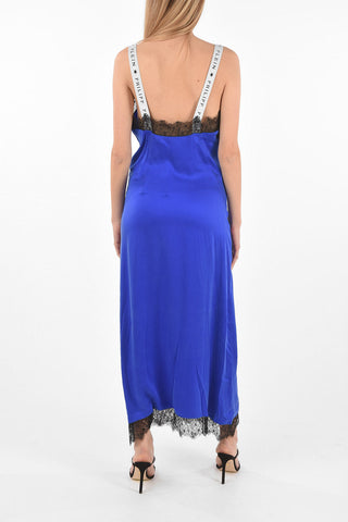 COUTURE EST.1978 silk slip dress with lace details