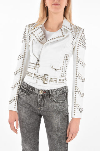 COUTURE Leather Biker with All-Over Studs