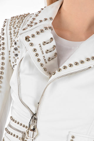 COUTURE Leather Biker with All-Over Studs