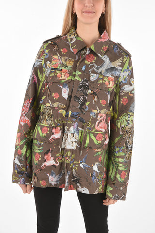 COUTURE Printed Parka JUNGLE embellished with Rhinestones