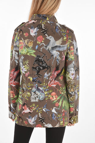 COUTURE Printed Parka JUNGLE embellished with Rhinestones