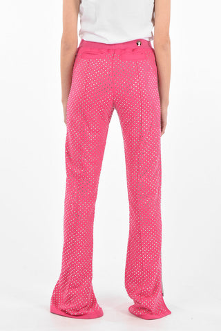 COUTURE EST.1978 pantaloni jogger Bootcut con Strass e Bande Logate