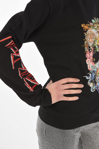COUTURE Printed Sweatshirt LS Skull with Crystals embellishment