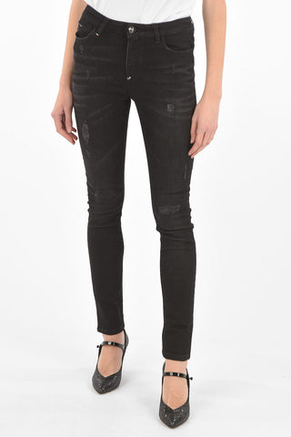 vintage effect Slim Fit Statement jeans