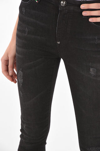 vintage effect Slim Fit Statement jeans
