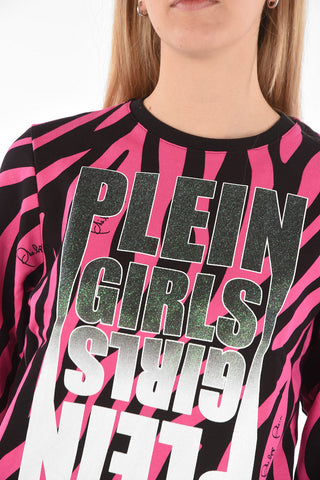 COUTURE EST.1978 zebra patterned crew-neck sweatshirt