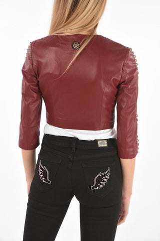 COUTURE Leather Bolero FANTASTIC QUEEN Embellished with Studs