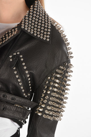 COUTURE Leather Biker with All-Over Studs