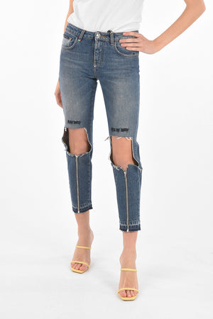 COUTURE Distressed Boyfriend Jeans STATEMENT