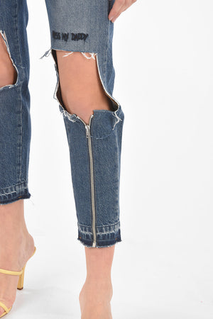 COUTURE Distressed Boyfriend Jeans STATEMENT