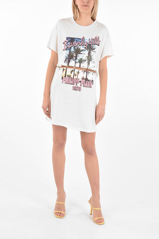 COUTURE T-dress PP1978 with BEVERLY HILLS Print and Piercings Embellishment