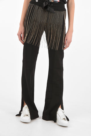 COUTURE EST.1978 bootcut pants with metal fringes