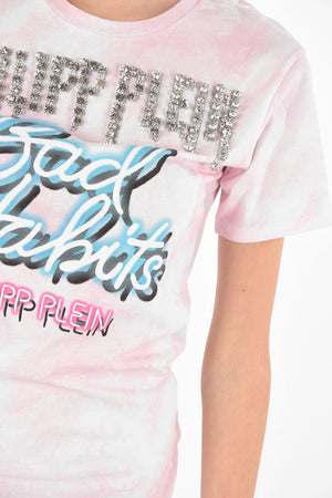 COUTURE Printed T-dress ROCK PP with Rhinestoned Logo