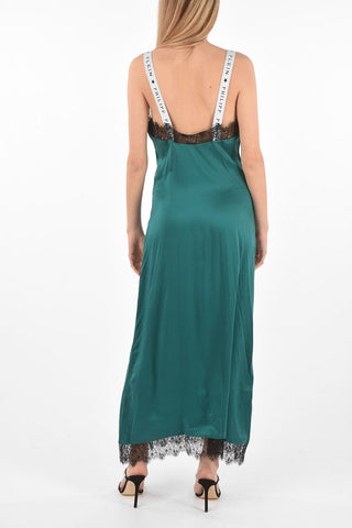 COUTURE EST.1978 silk slip dress with lace details