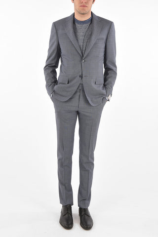 district check side vents belt loops 2-button MANTUA suit