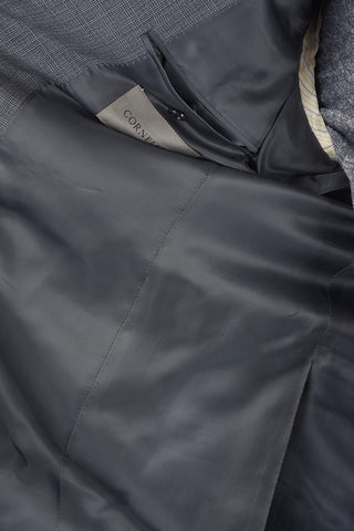 district check side vents belt loops 2-button MANTUA suit