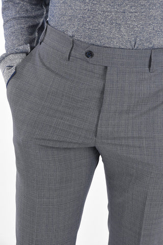 district check side vents belt loops 2-button MANTUA suit