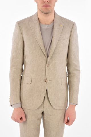 CC COLLECTION flax side vents notch lapel RIGHT 2-button suit